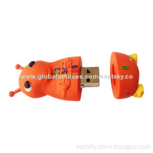 Custom ant shape thumb drive, made of soft PVC material, OEM orders are welcomeNew